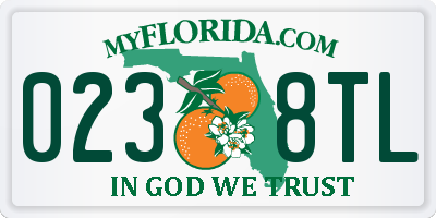 FL license plate 0238TL
