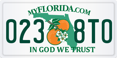FL license plate 0238TO
