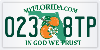 FL license plate 0238TP