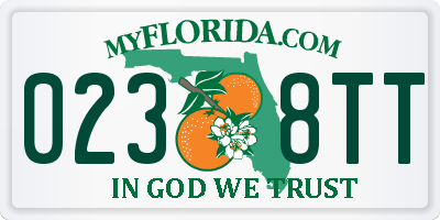 FL license plate 0238TT