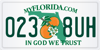 FL license plate 0238UH