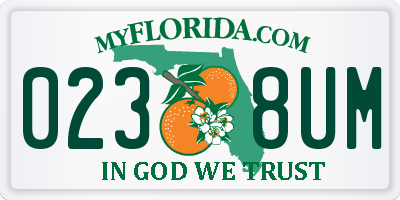 FL license plate 0238UM