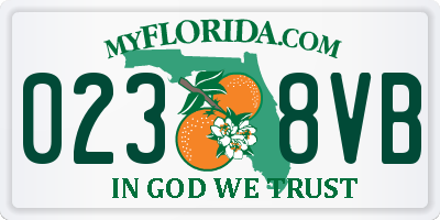 FL license plate 0238VB