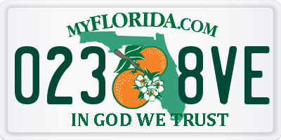 FL license plate 0238VE