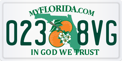 FL license plate 0238VG