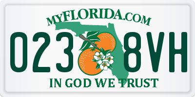 FL license plate 0238VH