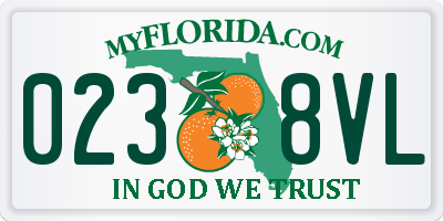 FL license plate 0238VL