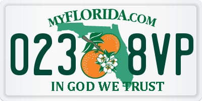 FL license plate 0238VP