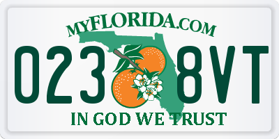 FL license plate 0238VT