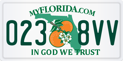 FL license plate 0238VV