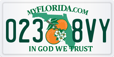 FL license plate 0238VY