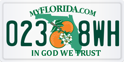 FL license plate 0238WH