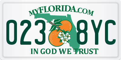 FL license plate 0238YC