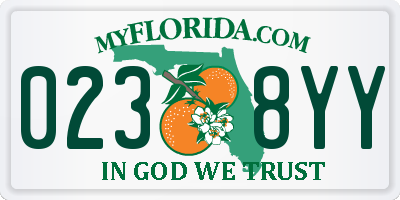 FL license plate 0238YY