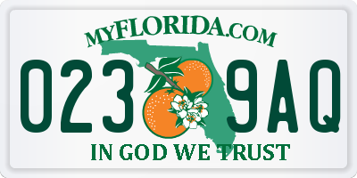 FL license plate 0239AQ