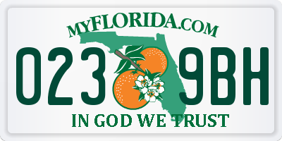 FL license plate 0239BH
