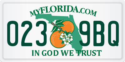 FL license plate 0239BQ
