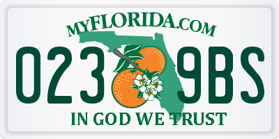 FL license plate 0239BS