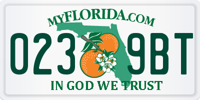FL license plate 0239BT