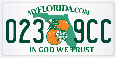 FL license plate 0239CC