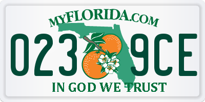 FL license plate 0239CE