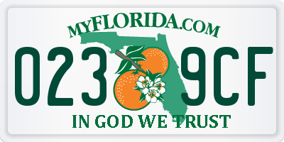 FL license plate 0239CF