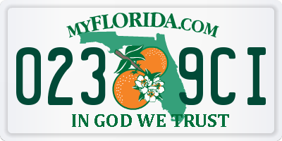FL license plate 0239CI