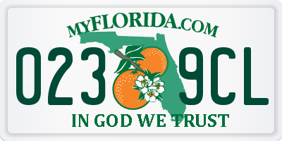 FL license plate 0239CL