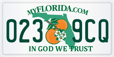 FL license plate 0239CQ