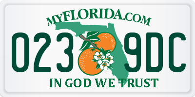 FL license plate 0239DC