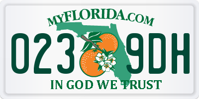 FL license plate 0239DH