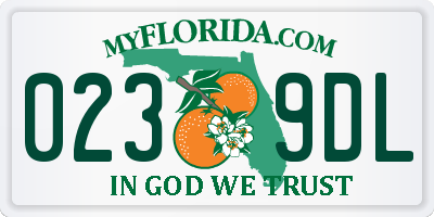 FL license plate 0239DL
