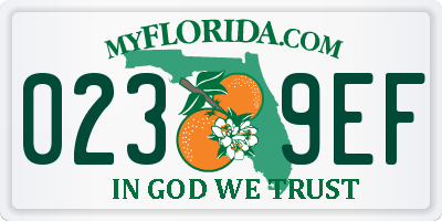 FL license plate 0239EF