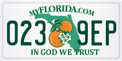 FL license plate 0239EP