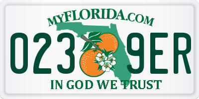 FL license plate 0239ER