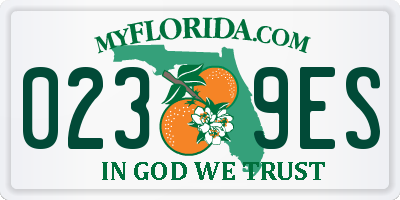 FL license plate 0239ES