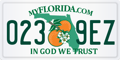 FL license plate 0239EZ