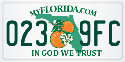 FL license plate 0239FC