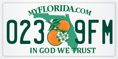 FL license plate 0239FM