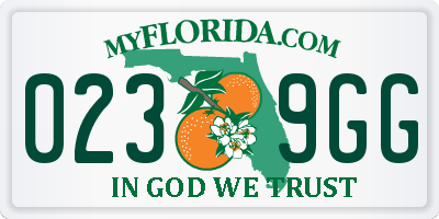 FL license plate 0239GG