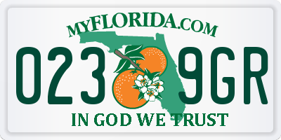 FL license plate 0239GR