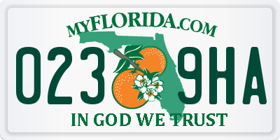 FL license plate 0239HA