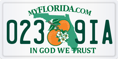FL license plate 0239IA