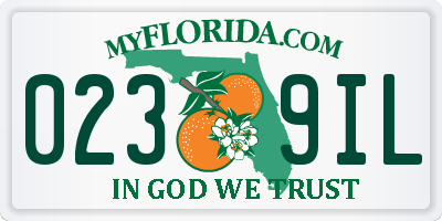 FL license plate 0239IL