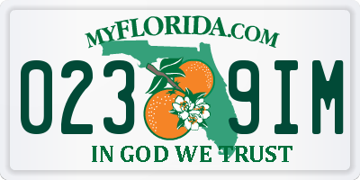 FL license plate 0239IM
