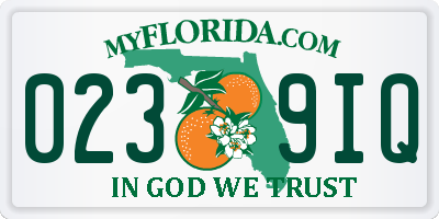 FL license plate 0239IQ