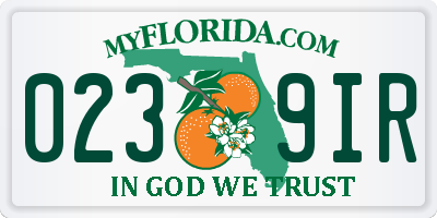 FL license plate 0239IR