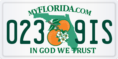 FL license plate 0239IS