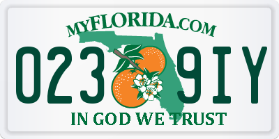 FL license plate 0239IY
