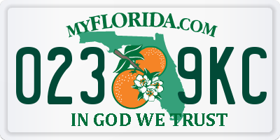 FL license plate 0239KC